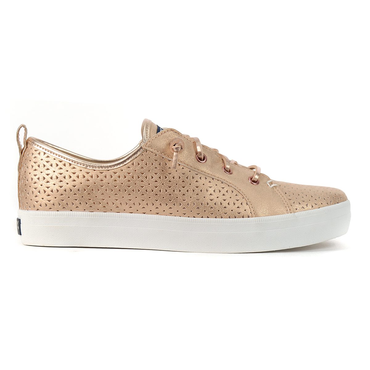 rose gold sperry top sider
