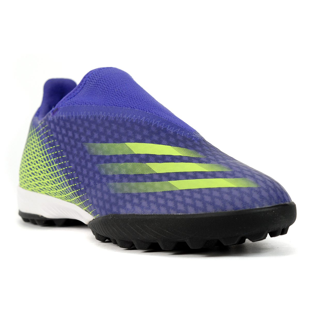 Adidas Men's x ghosted laceless X Ghosted.3 Energy Ink/Signal Green Laceless Turf