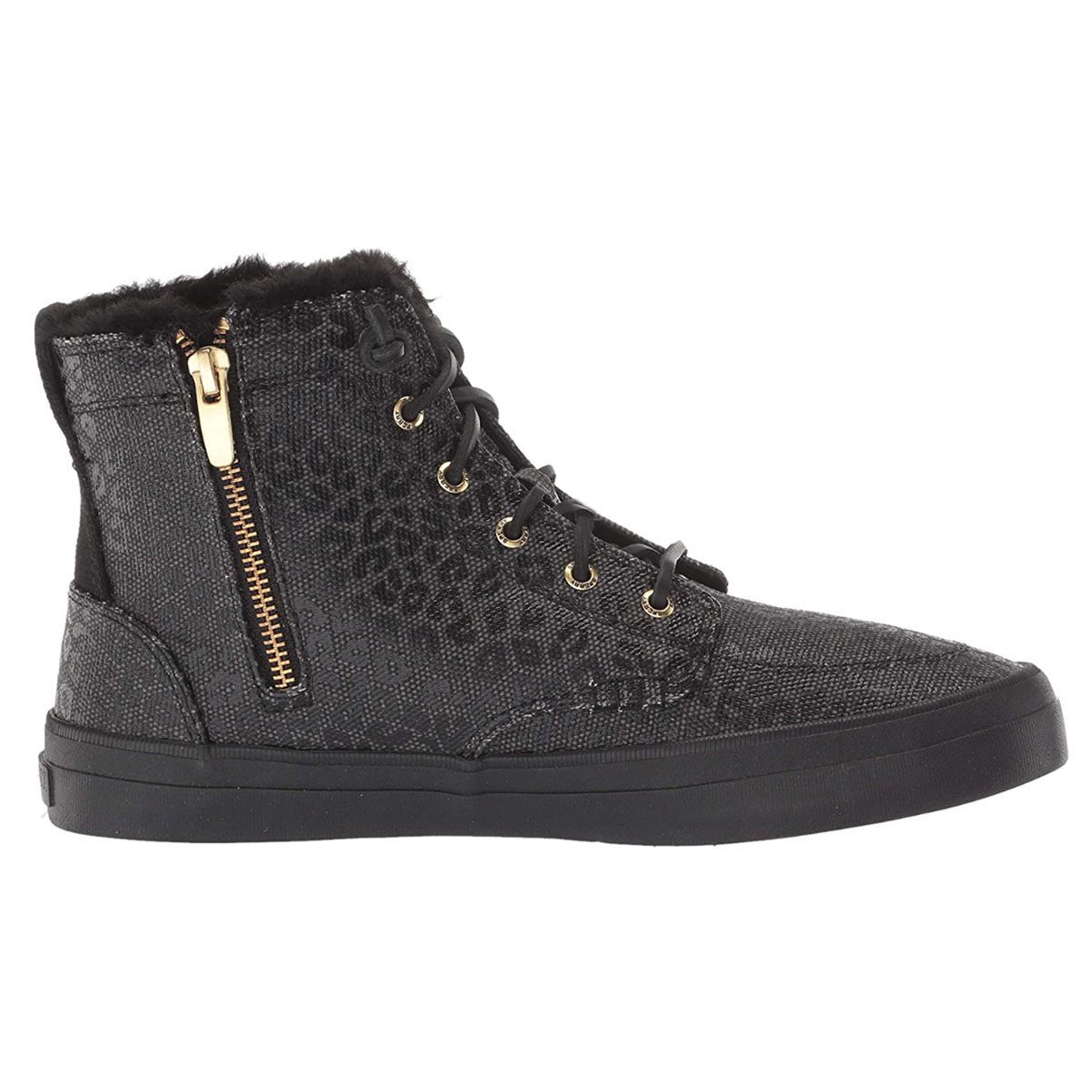 Sperry Women's Crest Vibe Animal Print Black High-Top Sneakers STS85921 ...
