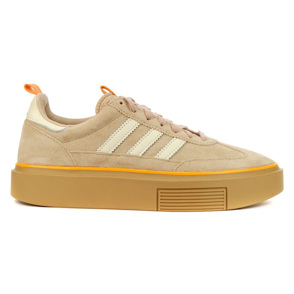adidas Women's Super Sleek 72 Ash Pearl/Off White/Crew Orange Platform Sneakers GX5165 - WOOKI.COM