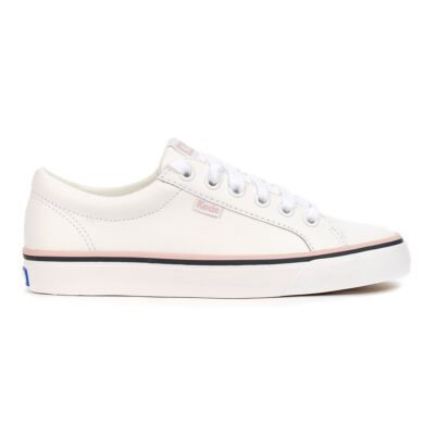 Baskets Keds Jump Kick pour femmes, en cuir blanc WH63260