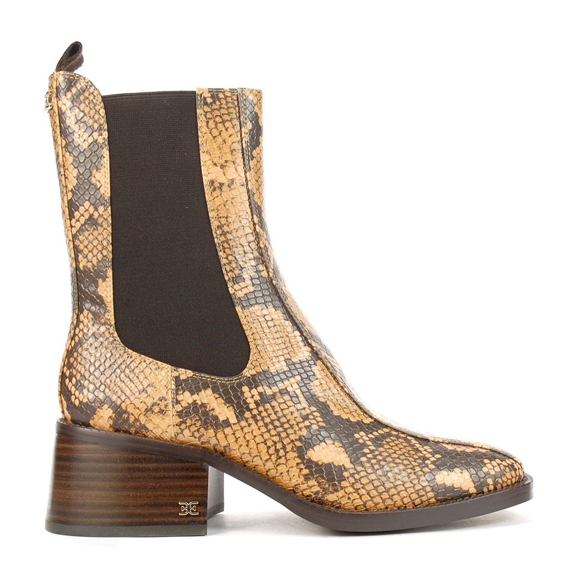 Sam Edelman Dasha Dark Wheat/Exotic Snake Print Ankle Boots H2686L1900