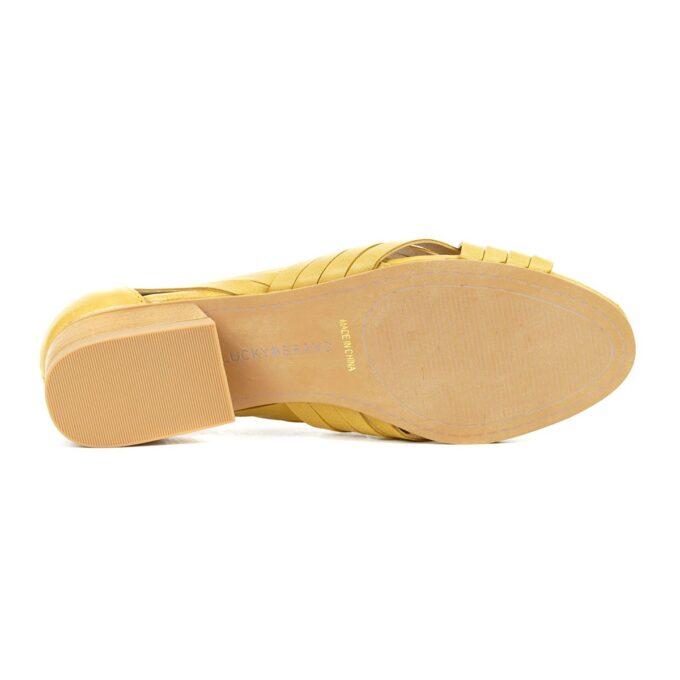 Lucky Brand Jarise Golden Yellow Leather Sandals - Image 4