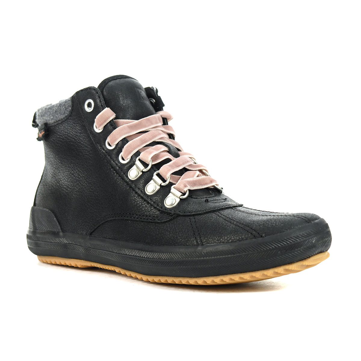 Keds Women's Scout II Black, Leather and Wool Boots WH61660 - WOOKI.COM