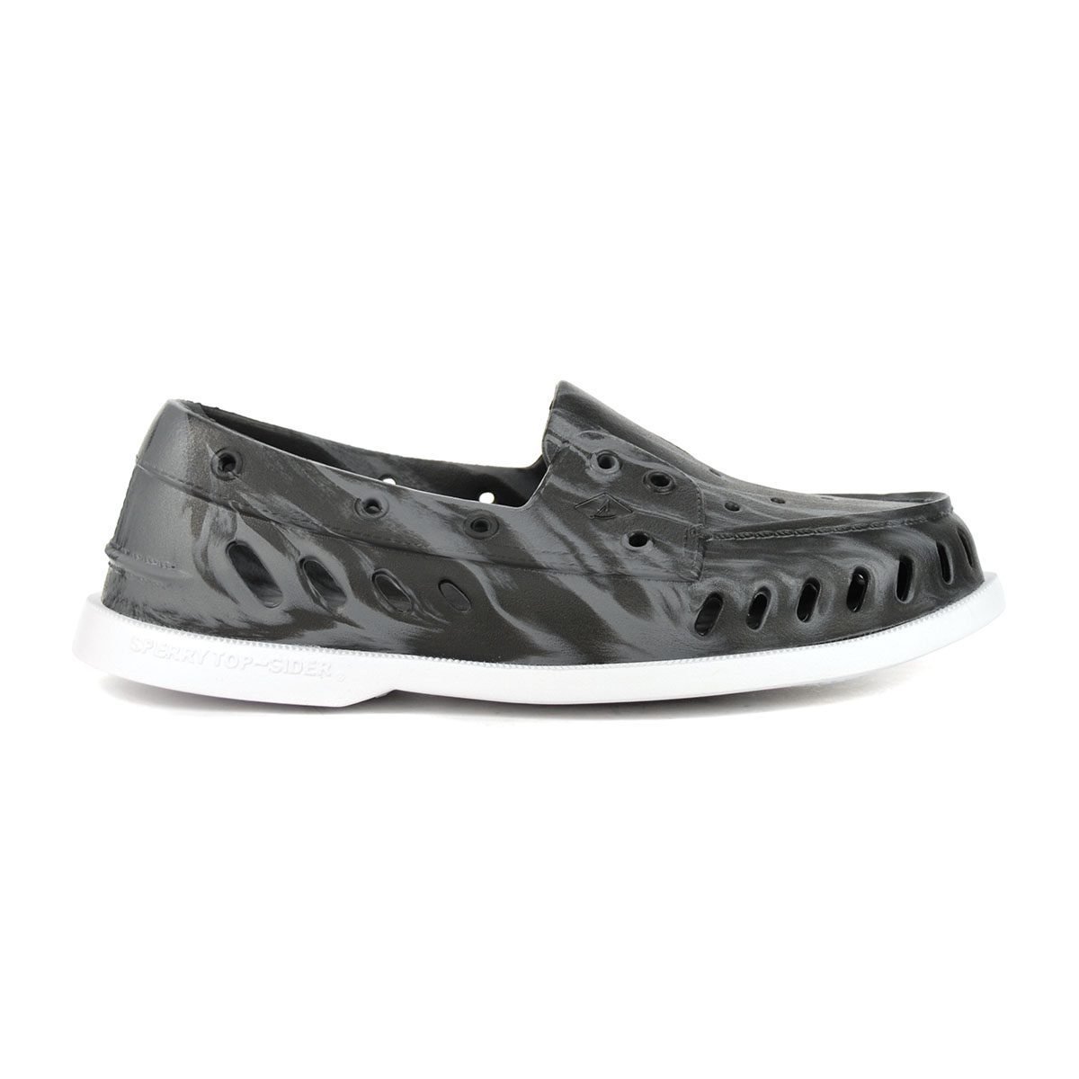 Sperry Men's Authentic Original Float Black/Grey Marbled Boat Shoes ...