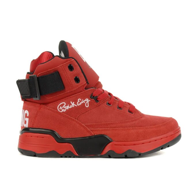 red and black patrick ewing shoes