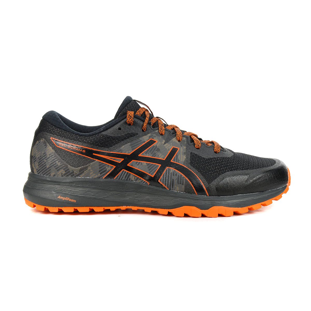ASICS Men's Gel-Scram 6 Black/Orange Trail Shoes 1011A850.003 - WOOKI.COM