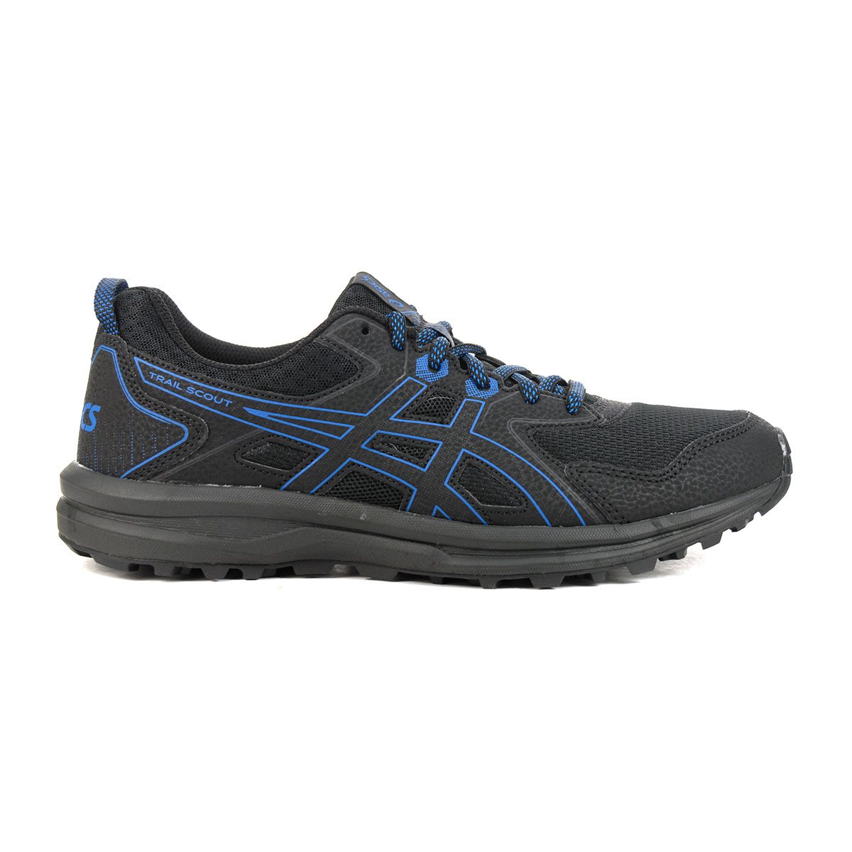 ASICS Men's Trail Scout Black/Reborn Blue Trail Shoes 1011A663.003