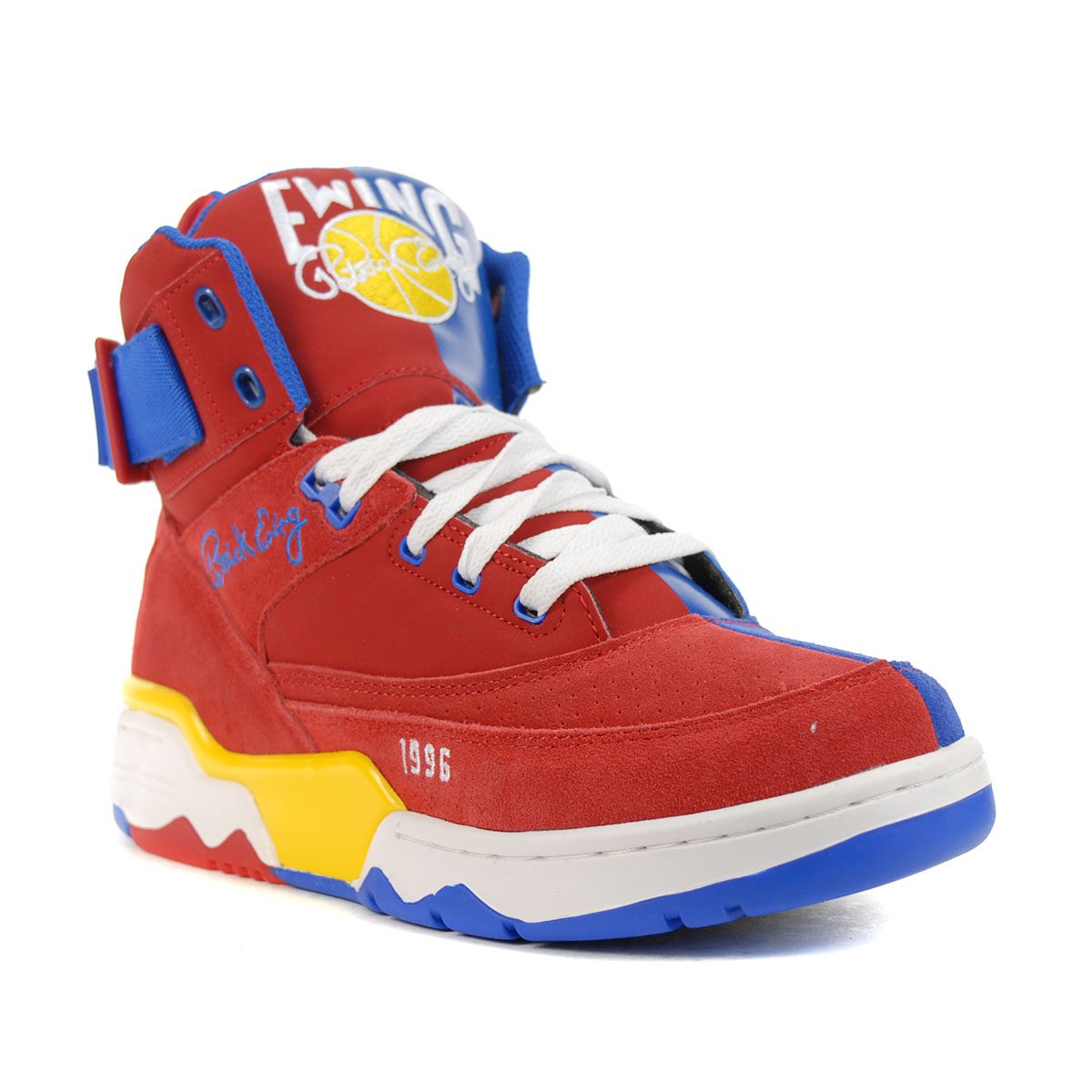 all red patrick ewing shoes