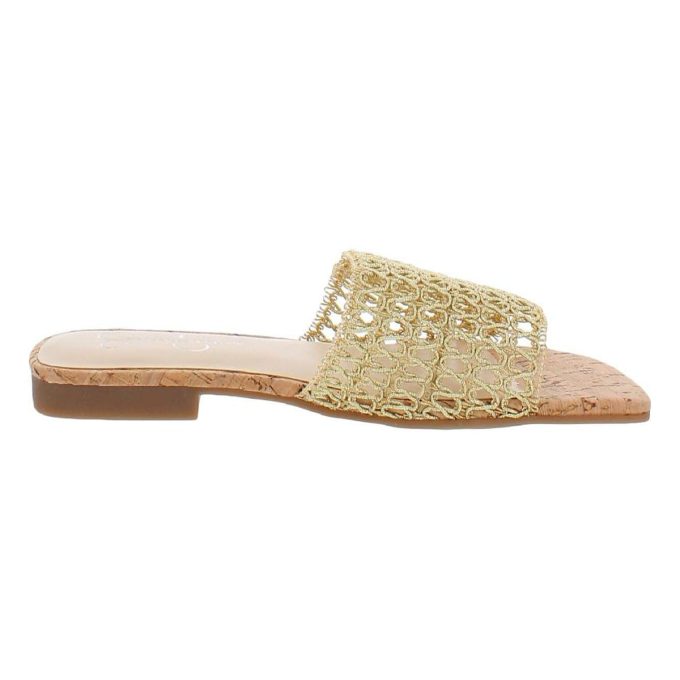 Jessica Simpson Rilane Champagne Slide Sandals