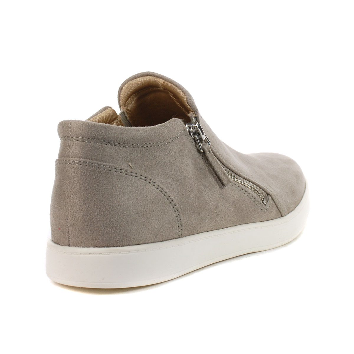 Lifestride Eden Grey Leather Sneakers - WOOKI.COM