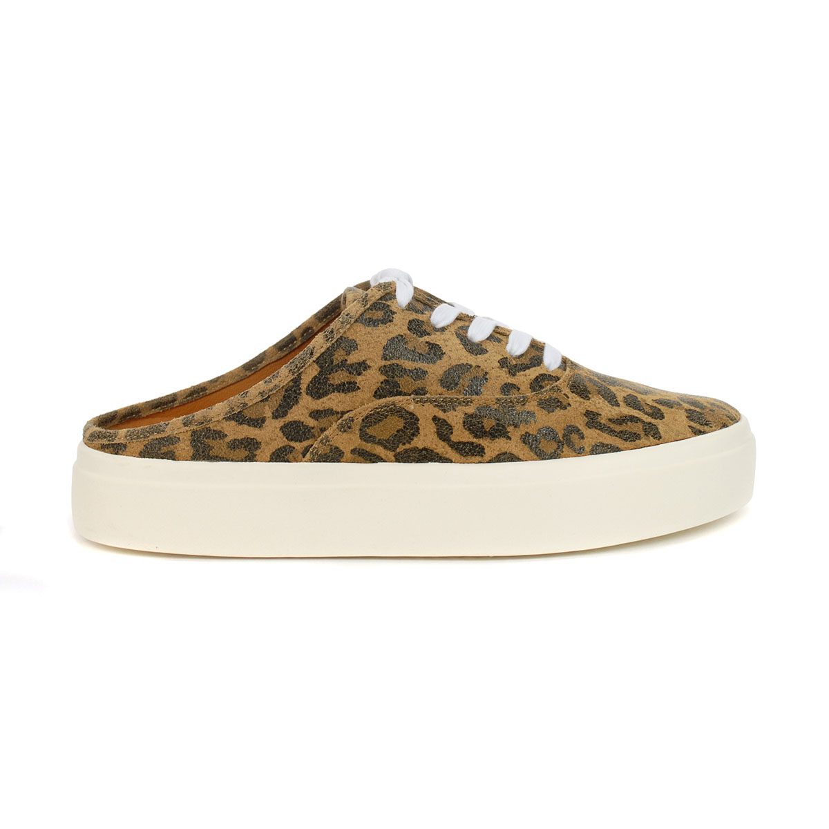 Lucky Brand Talani Beige/Leopard Print Mule Platform Sneakers - WOOKI.COM