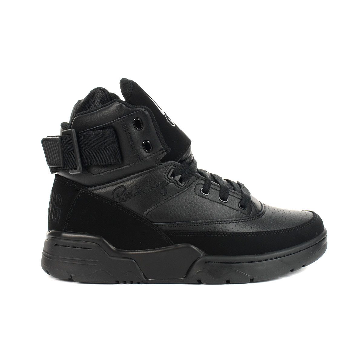 Patrick Ewing 33 HI Triple Black Basketball Shoes - WOOKI.COM