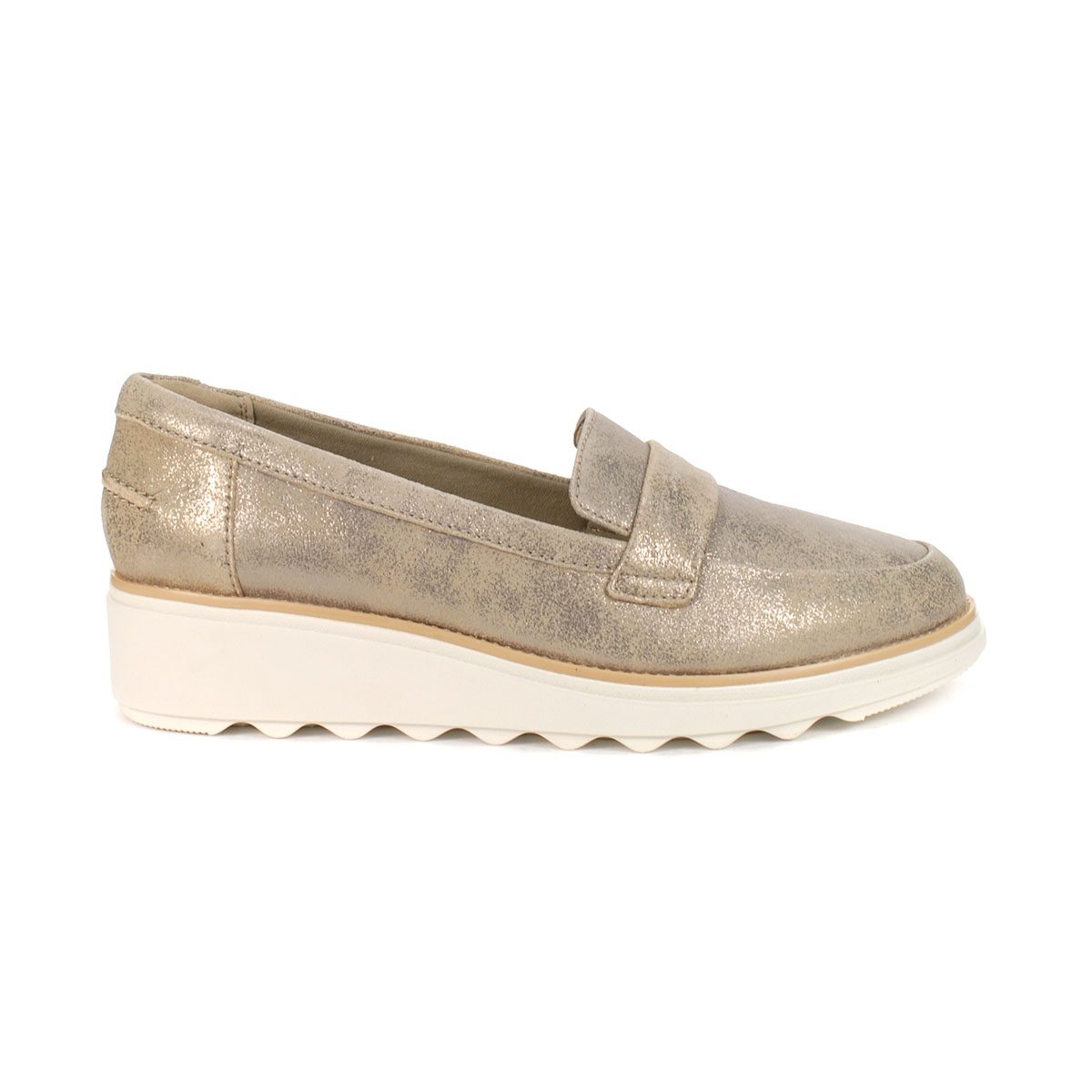 clarks wedge loafers