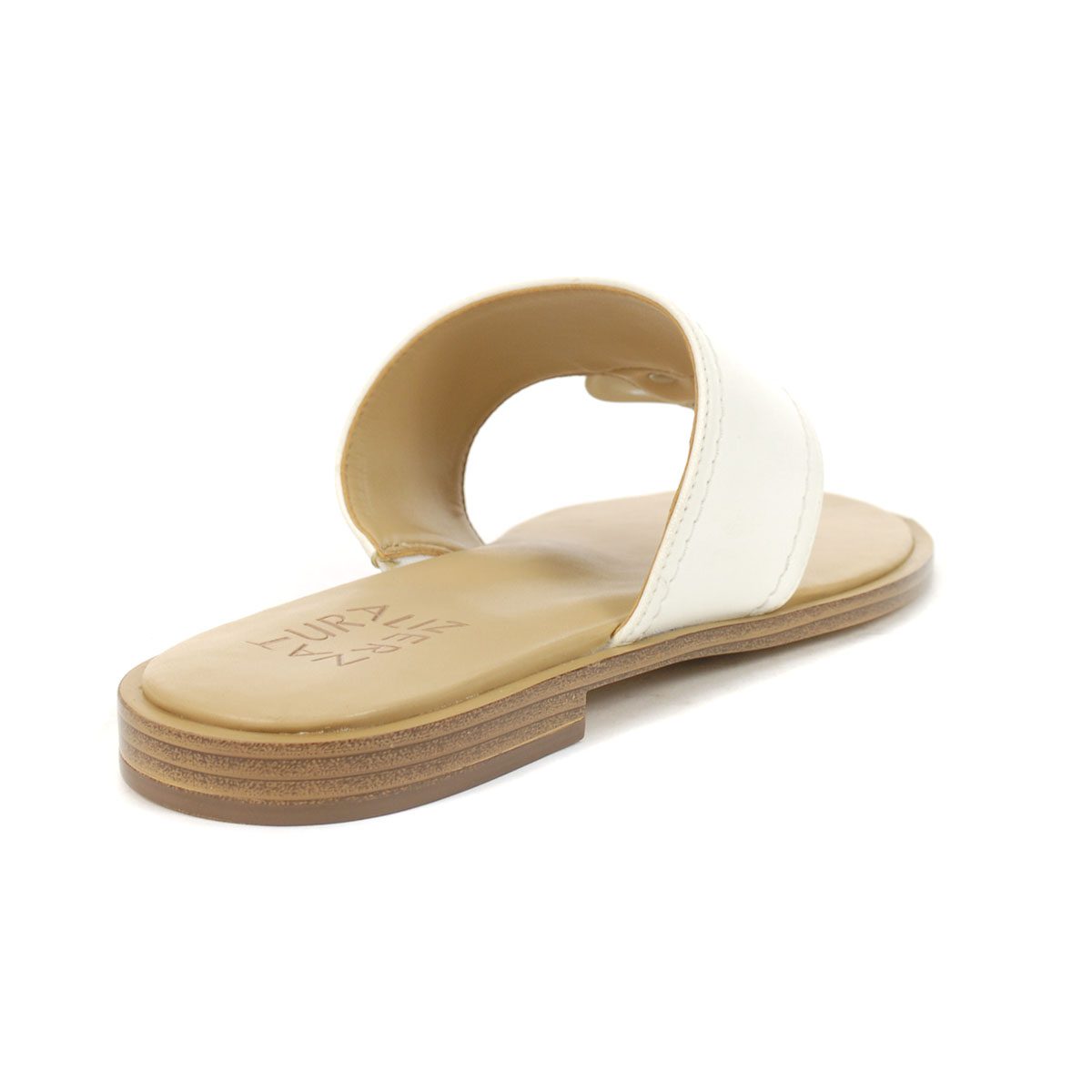 Naturalizer Frankie White Leather Thong Sandals WOOKI.COM