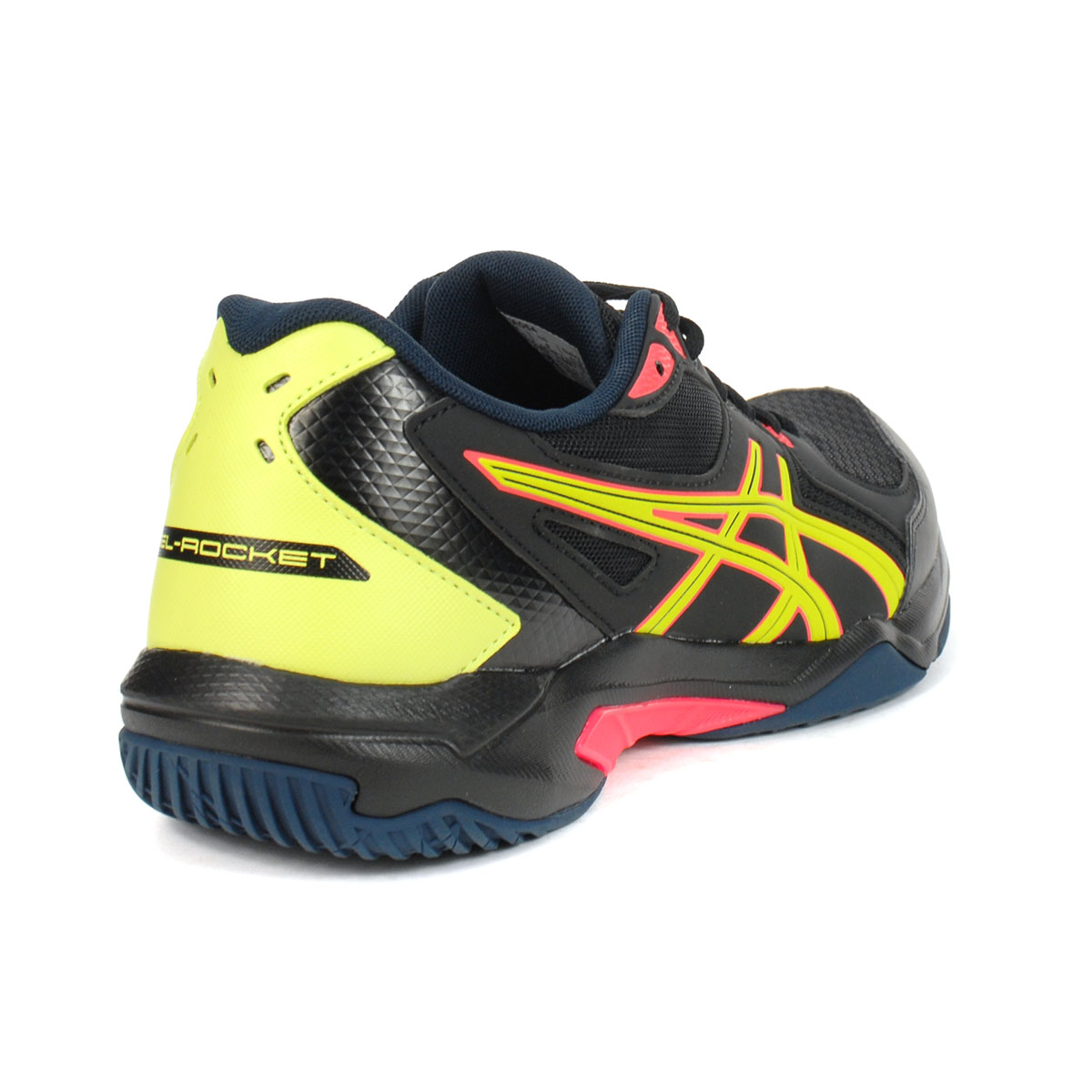 ASICS Men's Gel-Rocket 10 Black/Safety Yellow Court Shoes 1071A054.010 ...