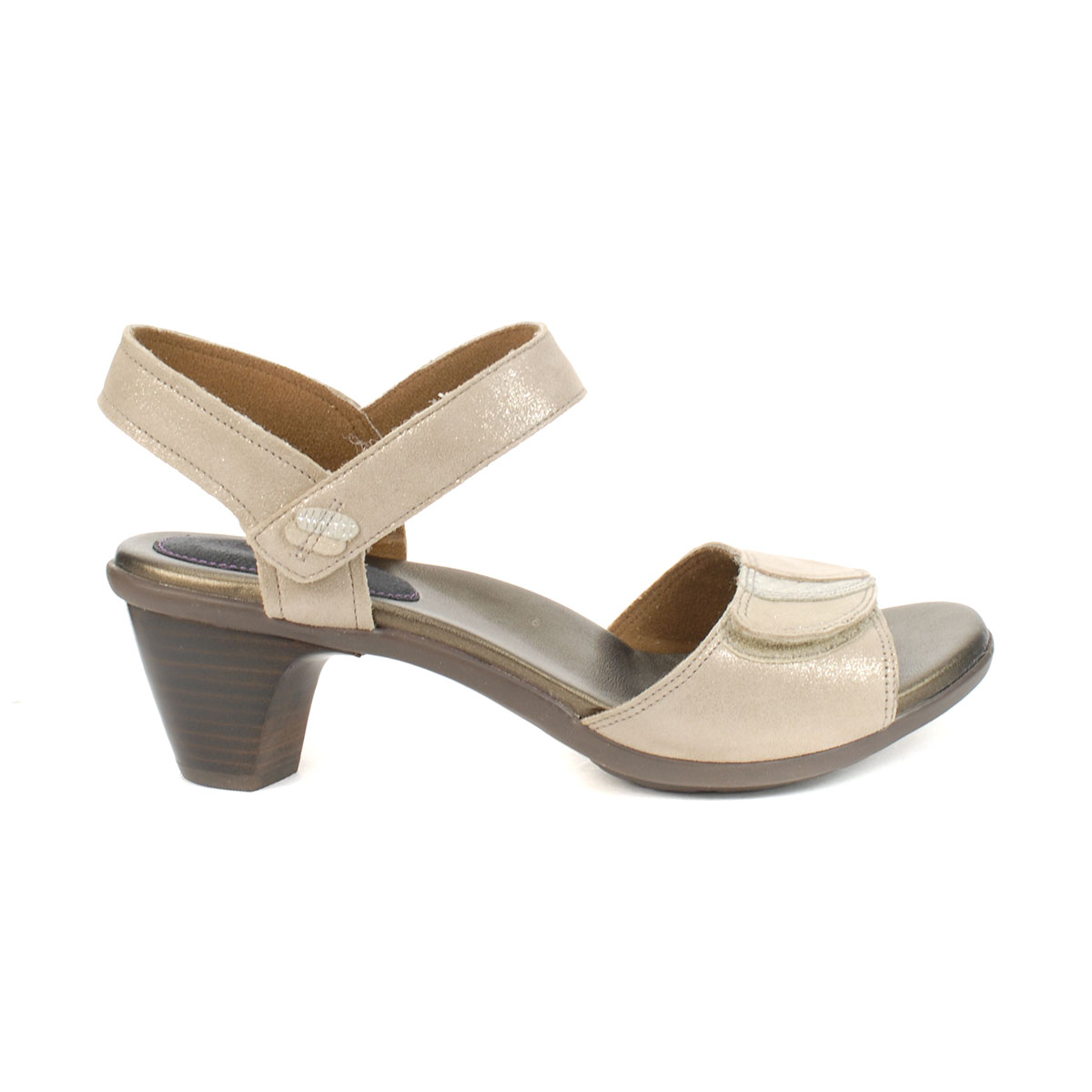 Aravon Women's Medici Metallic/Pewter Sandals AAP11MT - WOOKI.COM