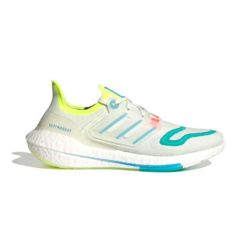 adidas Men's Ultraboost 22 White Tint/Rush Running Shoes GY8674 - WOOKI.COM