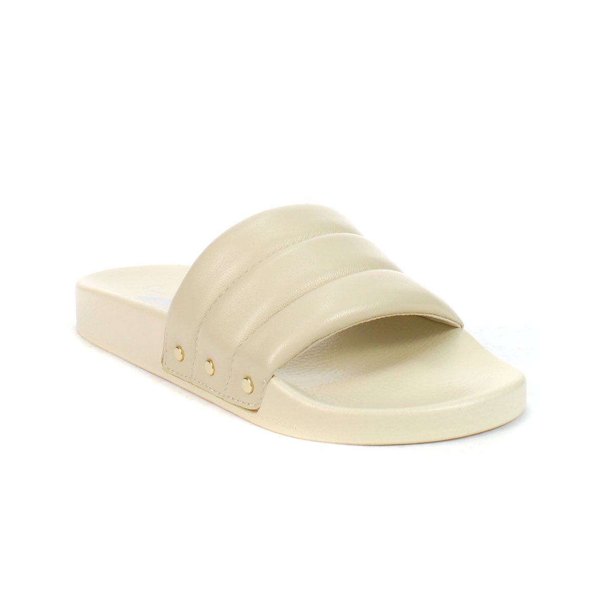 Dr. Scholl's Pisces Chill White Cap Leather Slides - WOOKI.COM