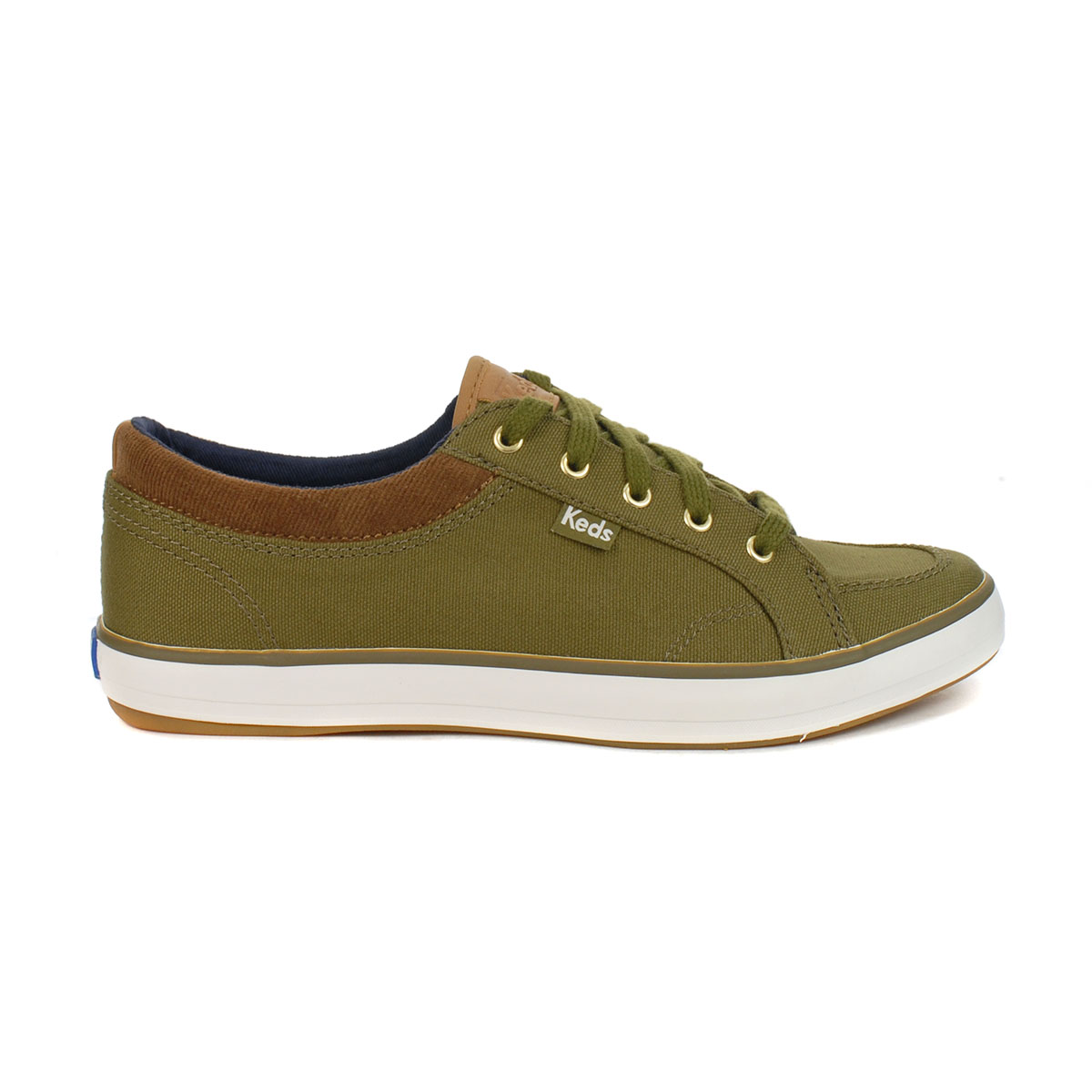Keds Center Olive Waxed Canvas Sneakers WF63572 - WOOKI.COM
