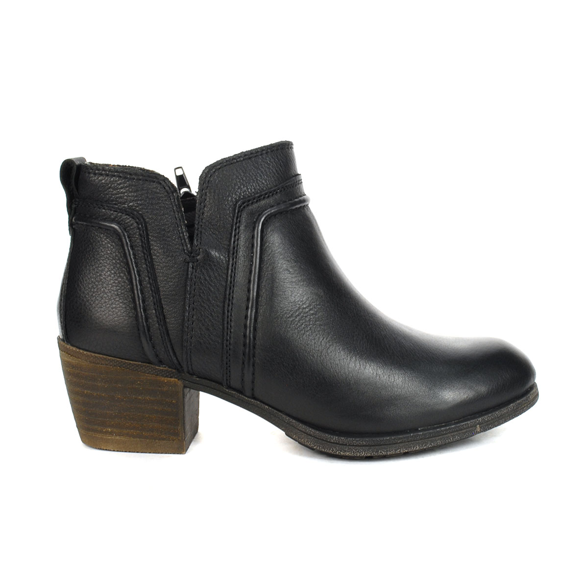 Rockport Cobb Hill Women's Anisa Vcut Black Leather Booties CH6159 ...