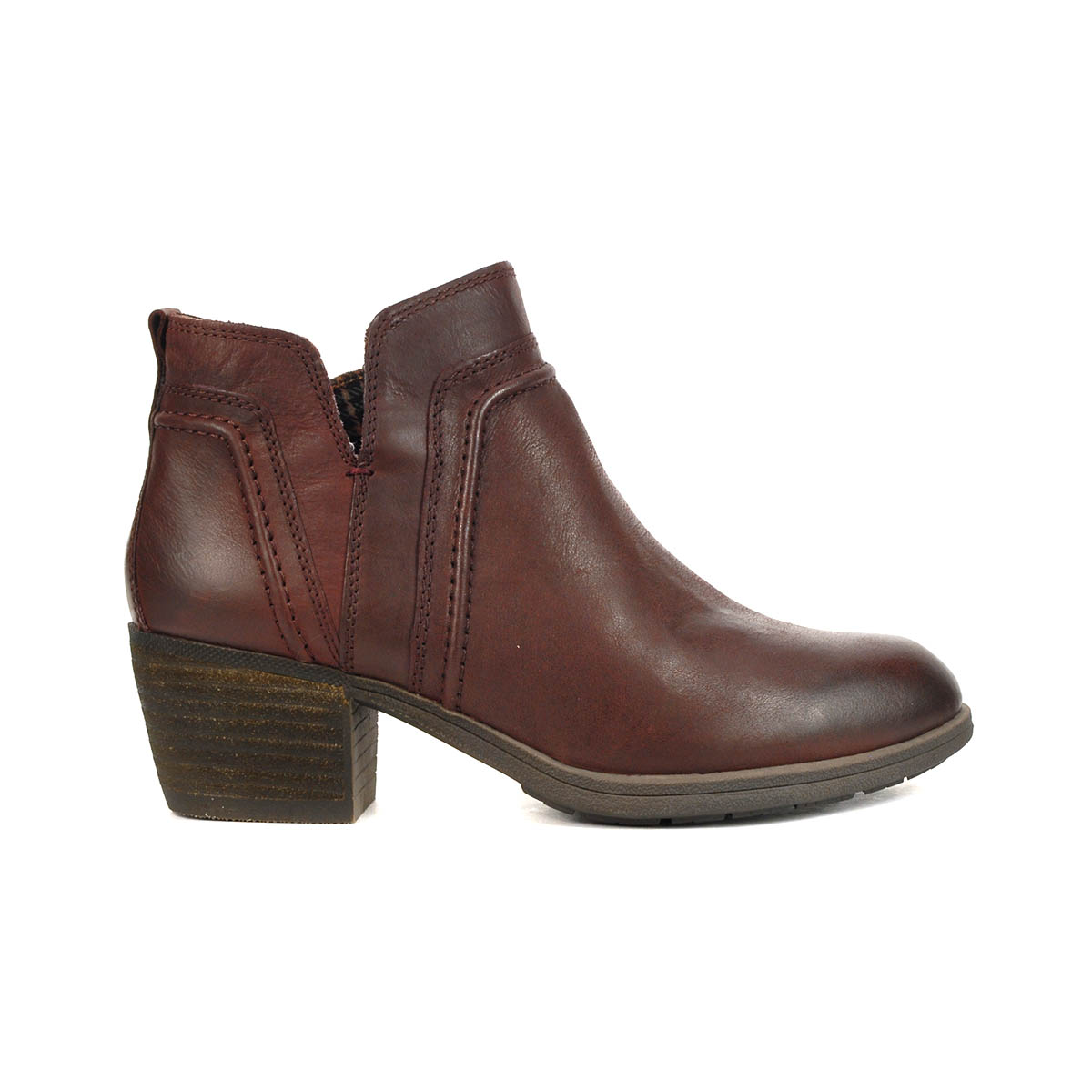 Rockport Cobb Hill Women's Anisa Vcut Burgundy Leather Booties CI1846