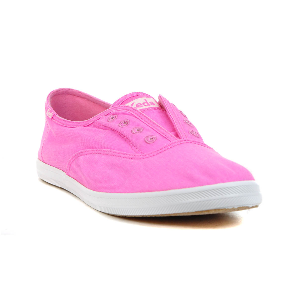 Keds Chillax Neon Pink Twill Slip-On Sneakers WF65905 - WOOKI.COM