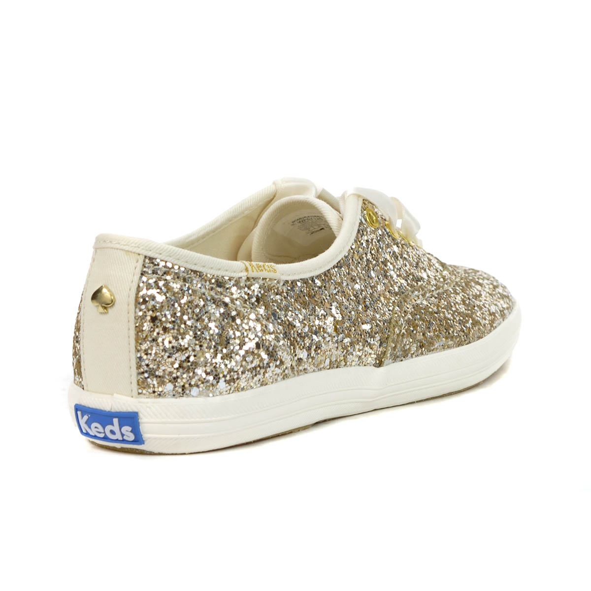 Keds x Kate Spade New York Champion Platinum Gold Glitter Sneakers WF57125  
