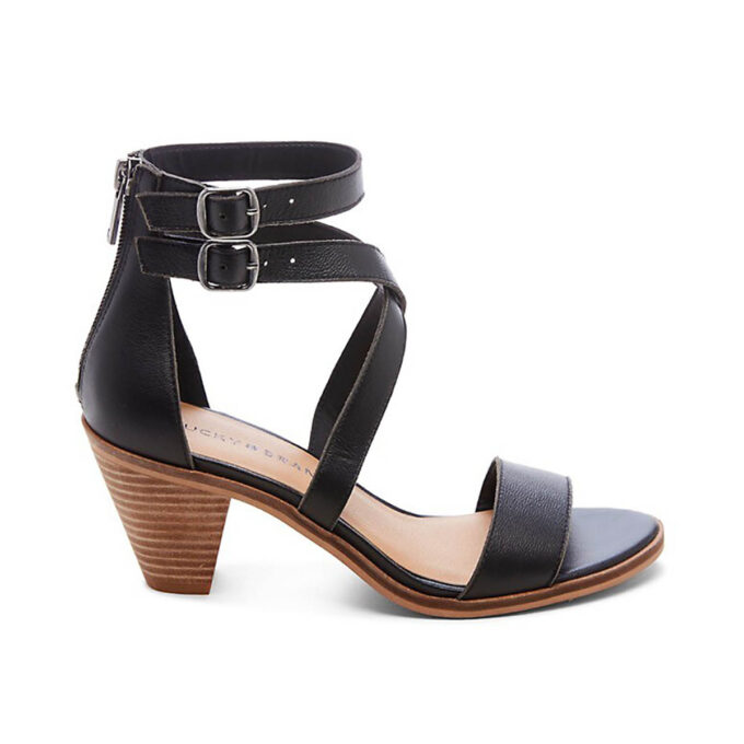 Lucky Brand Ressia Black/Rivington Sandals - WOOKI.COM