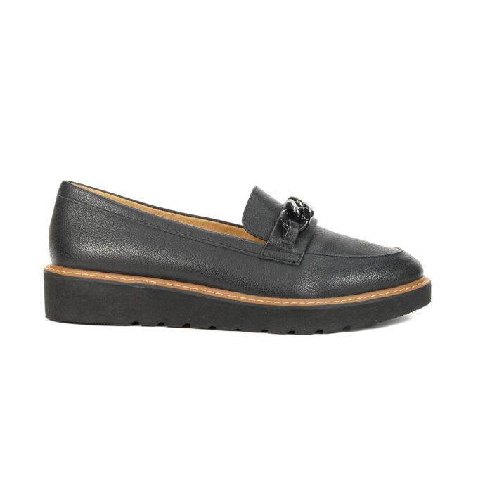 Naturalizer Emmal Jet Black Wedge Loafers