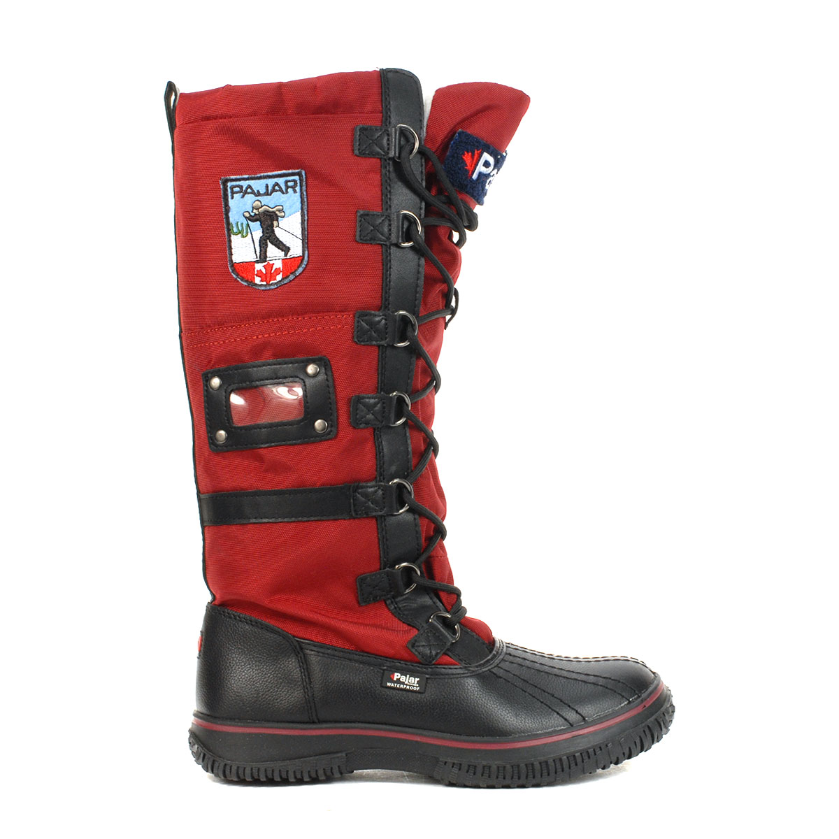 Pajar Women s Grip Zip Black Red Winter Boots WOOKI.COM