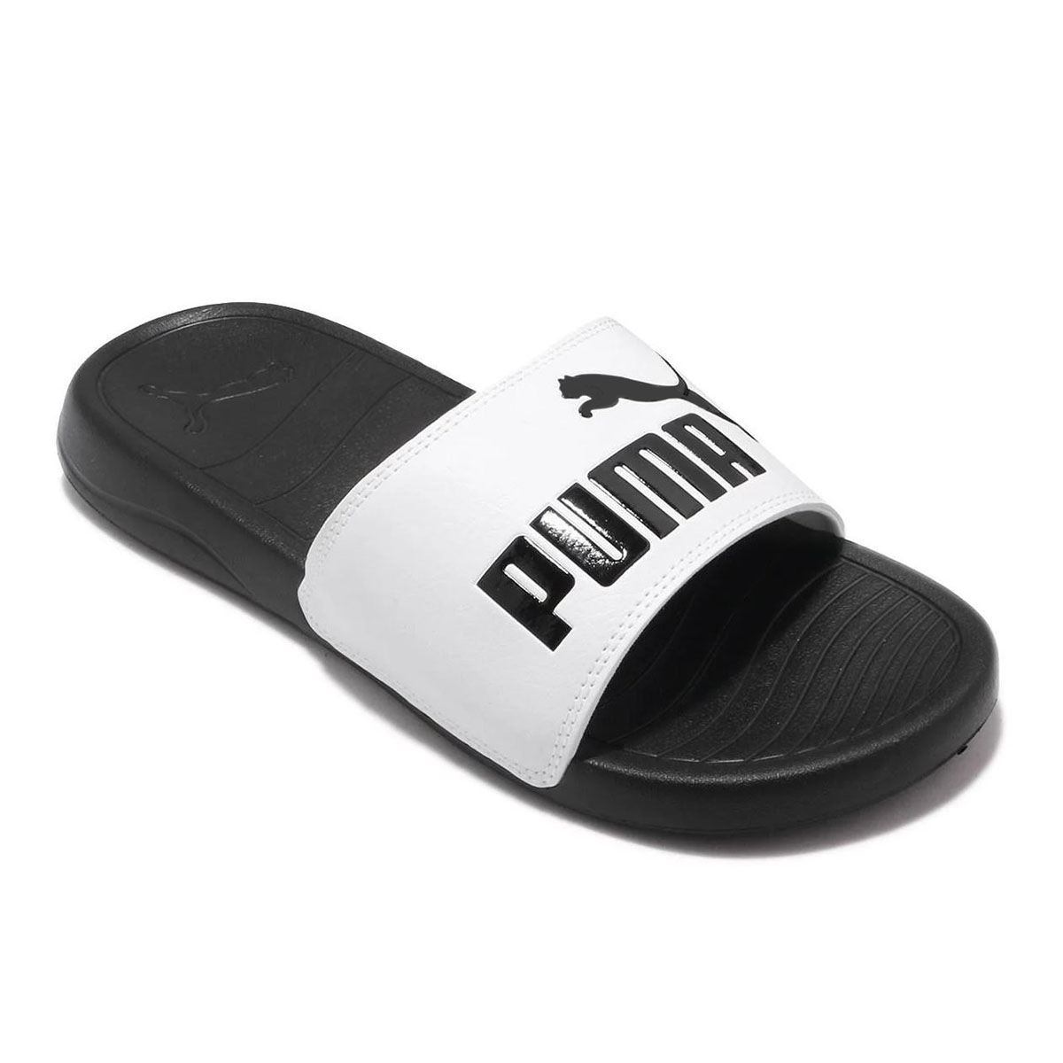 Puma Men's Popcat 20 Black/White Slides 37227909 - WOOKI.COM