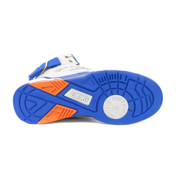 Patrick Ewing 33 HI 10th Anniversary White/Royal/Orange/Gold Basketball Shoes - Image 4
