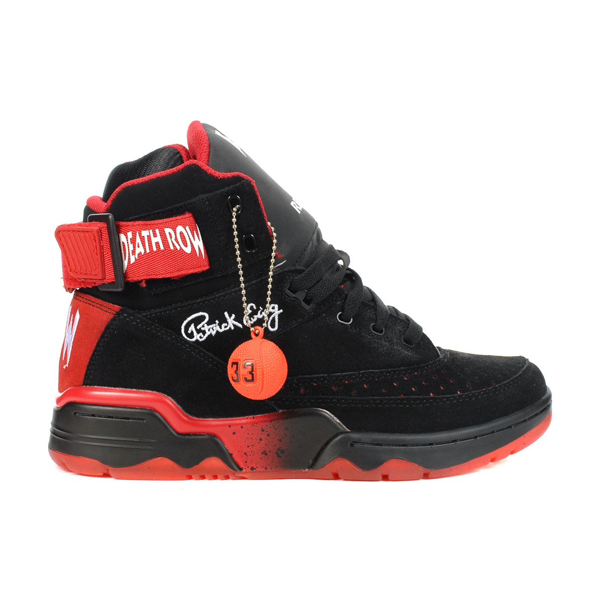 Patrick Ewing 33 HI x Death Row Records Black/Red Basketball Shoes