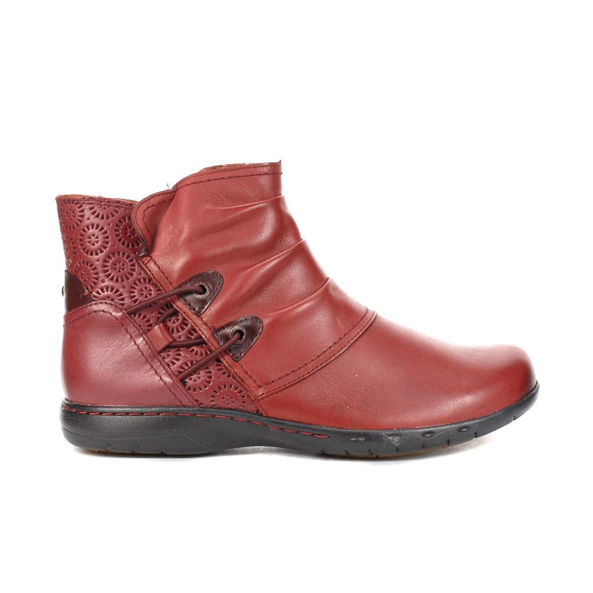 Rockport Cobb Hill Women's Ruch Red Leather Boots CI6906