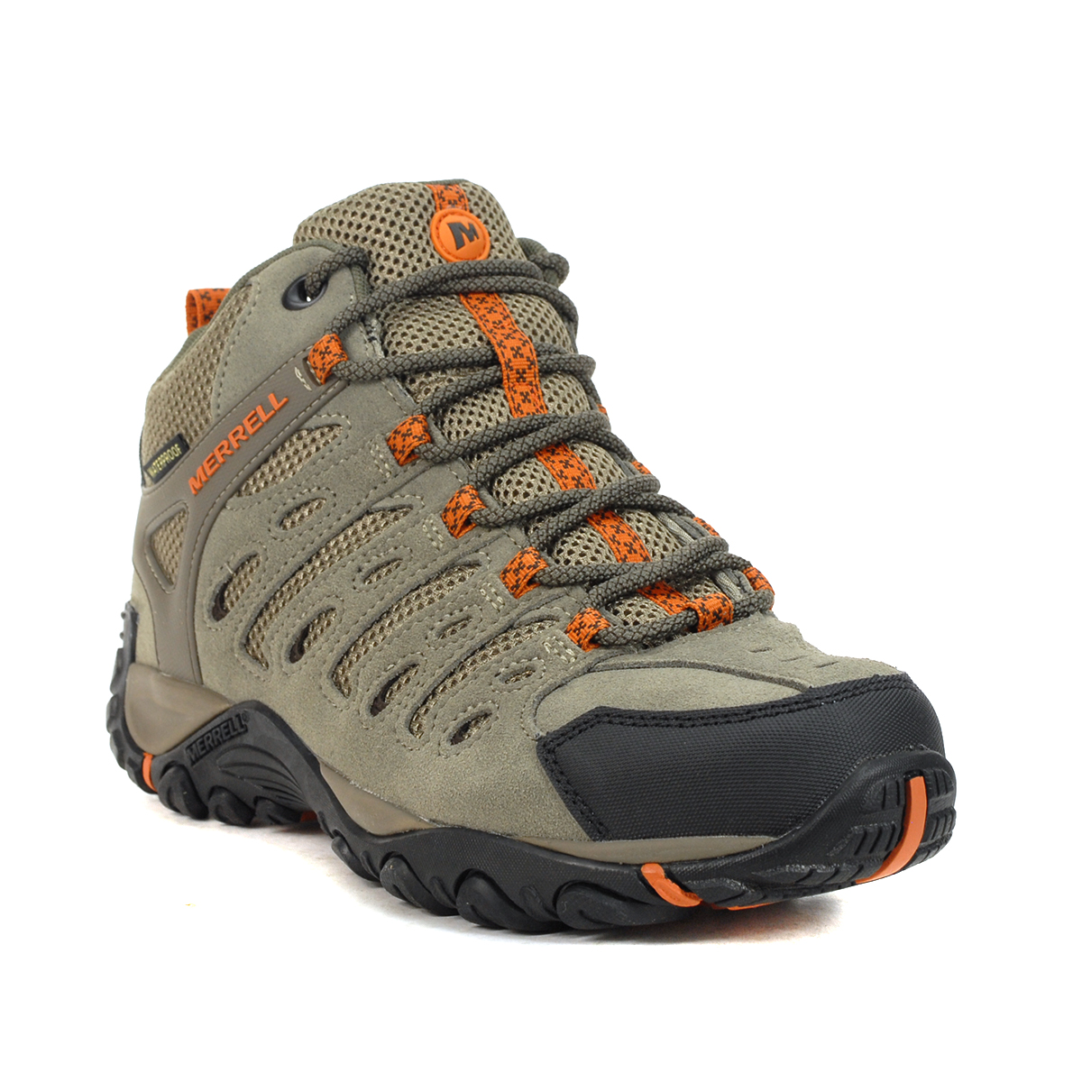 Merrell Men's Crosslander 2 Boulder/Apricot Mid Hiking Boots - WOOKI.COM