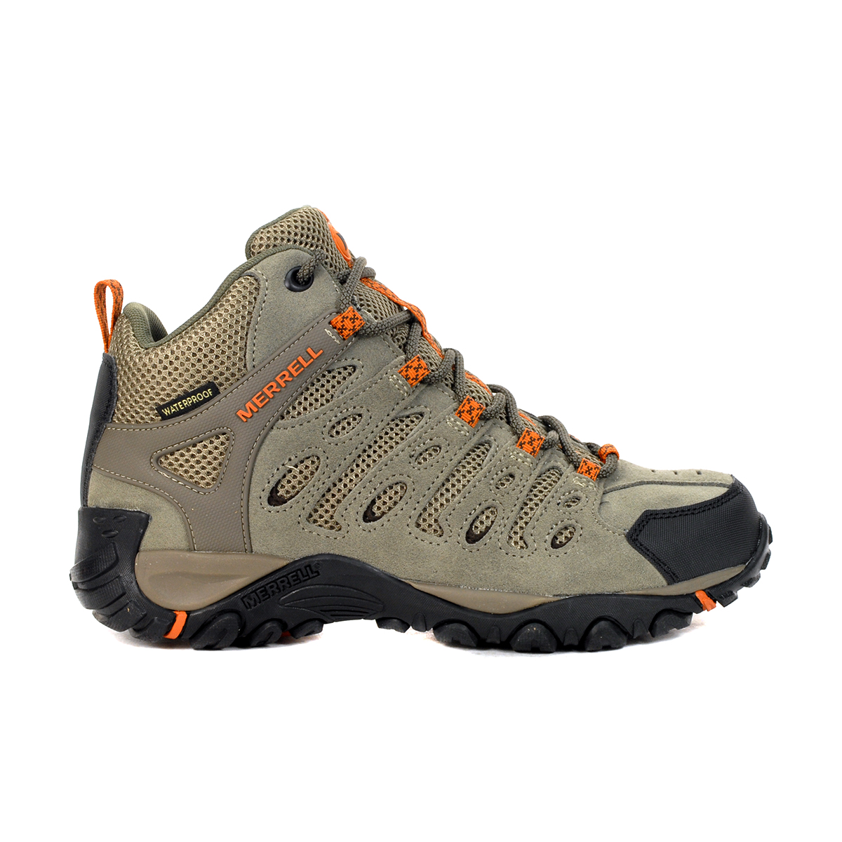 Merrell Men's Crosslander 2 Boulder/Apricot Mid Hiking Boots - WOOKI.COM