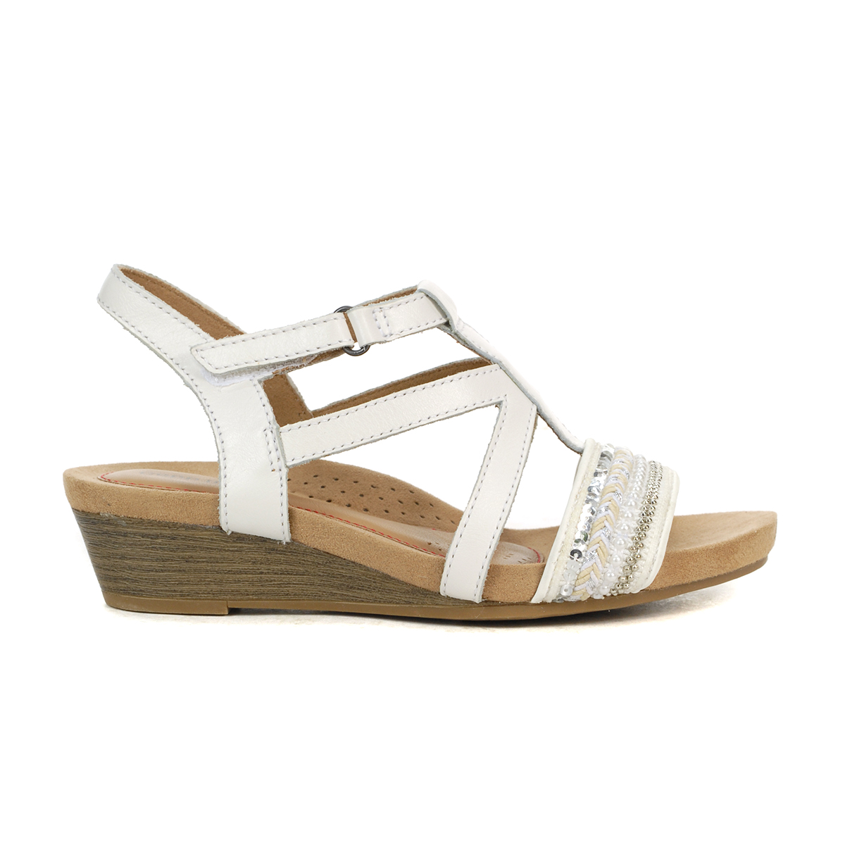 Rockport Cobb Hill Women's Hollywood Sling White Sandals - WOOKI.COM