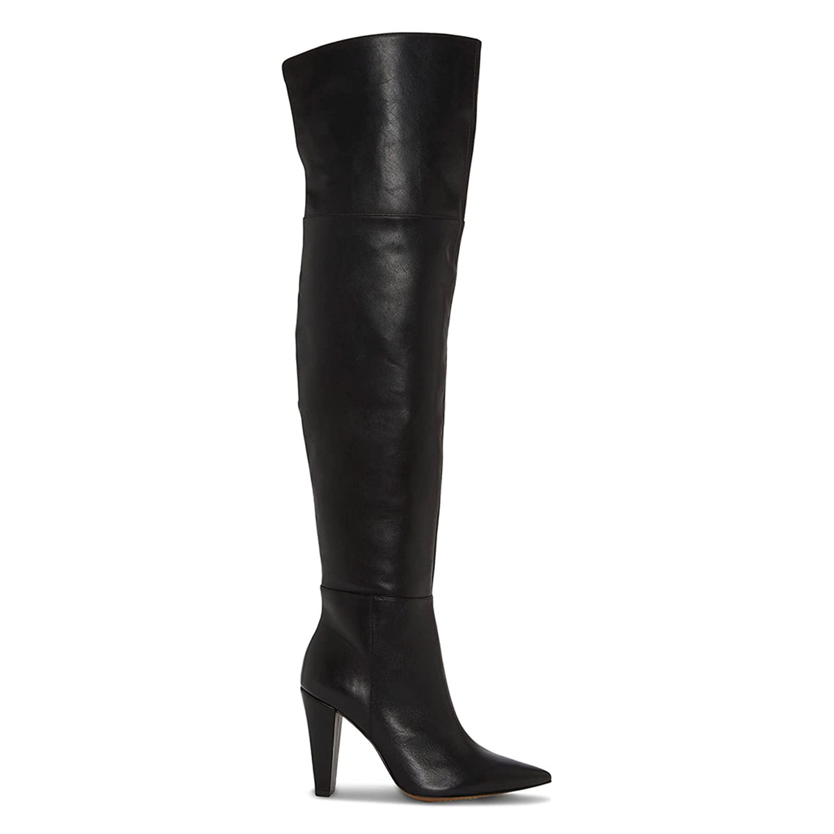 Vince Camuto Minnada Black Silky Leather Over the knee Boots - WOOKI.COM