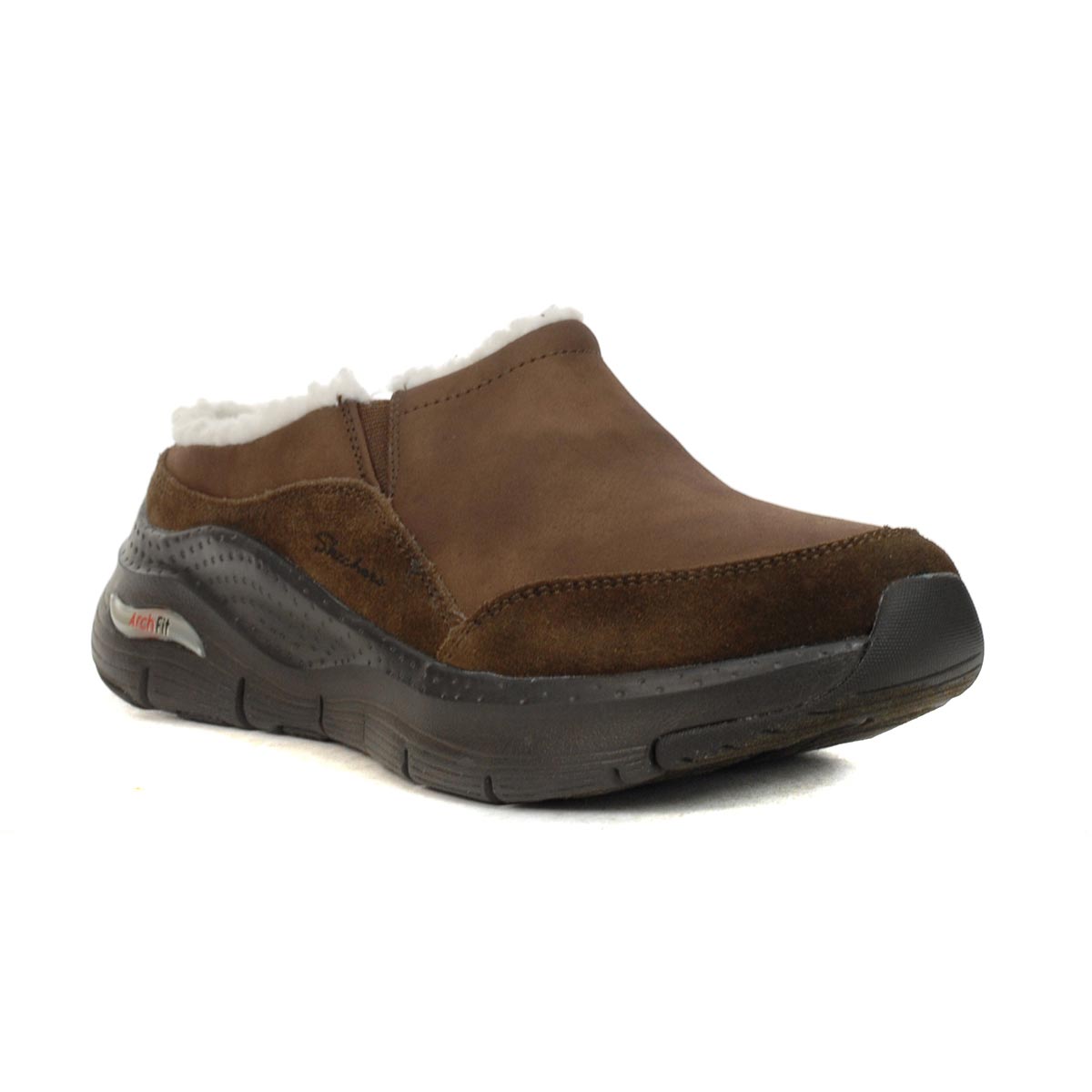 Skechers Women's Arch Fit Smooth Chocolate Mules - WOOKI.COM