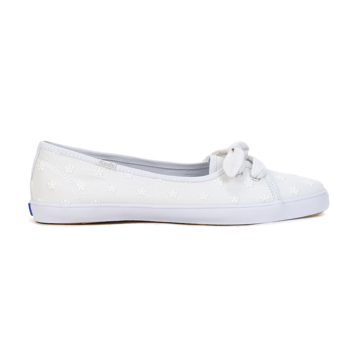 Keds Seaside Daisy Eyelet White Slip-On Sneakers WF65893 - WOOKI.COM