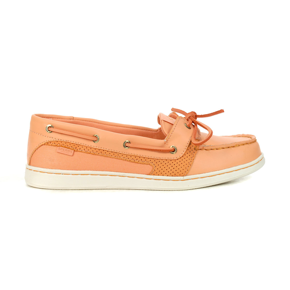 Sperry Women's Starfish Coral Leather Boat Shoes STS88008 - WOOKI.COM