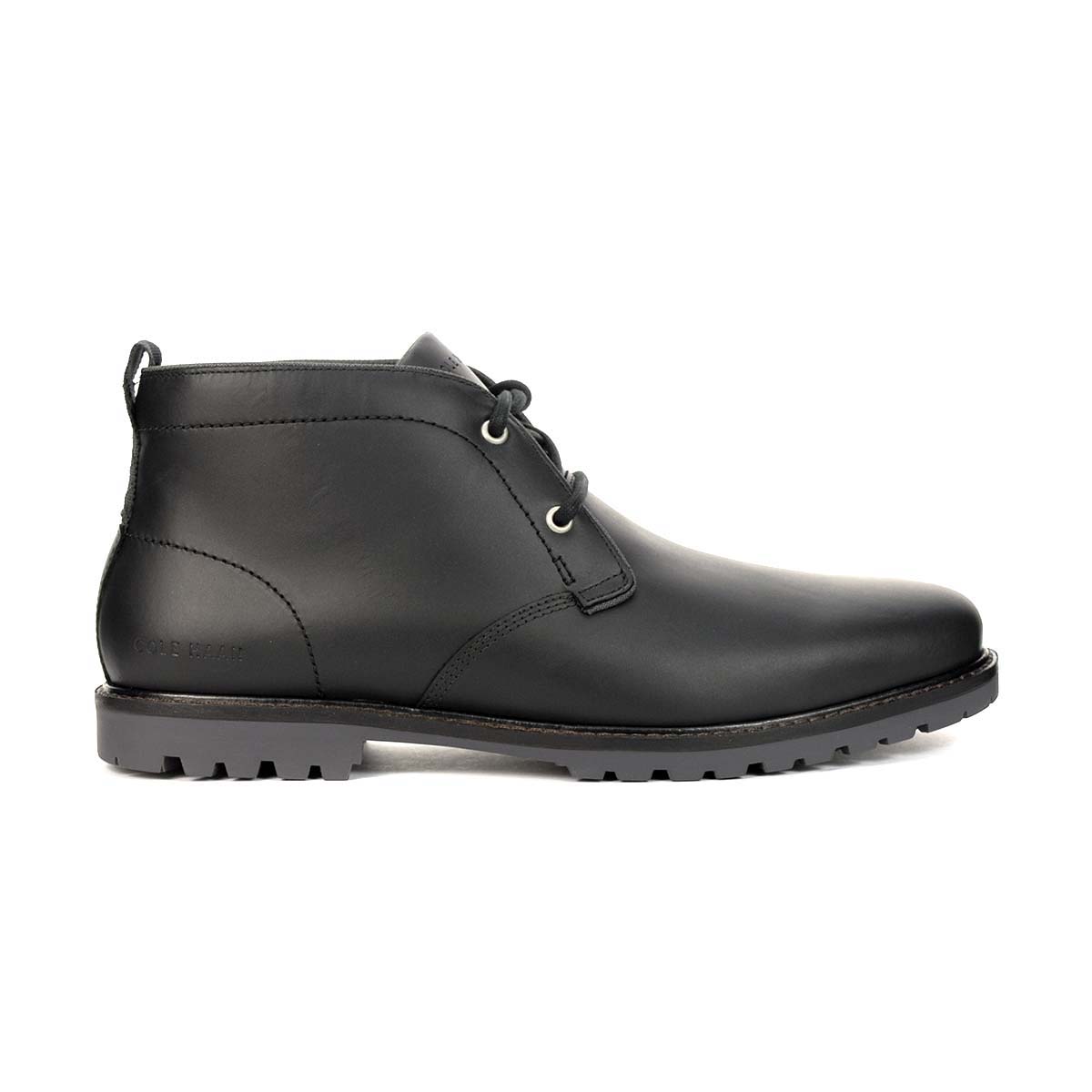 Cole Haan Men's Midland Lug Black/Grey Pintstripe Leather Chukka Boots C37597