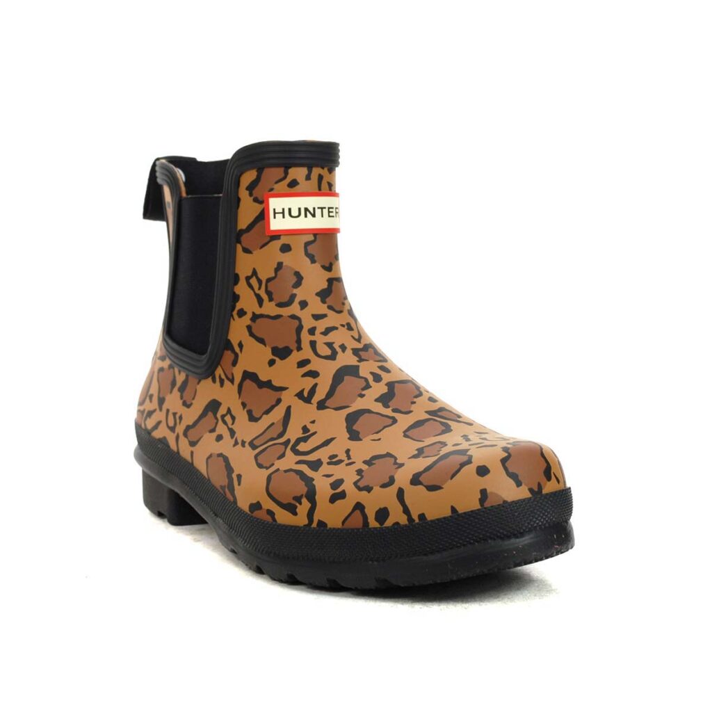 Hunter Women's Original Chelsea Leopard Print Rubber Boots Wfs2255rma 