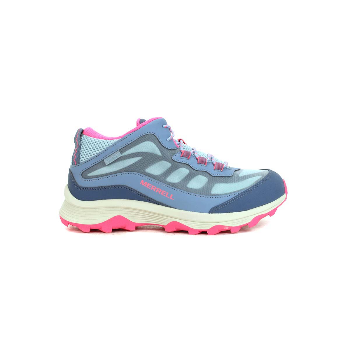 Merrell Big Kids Moab Speed Mid Dusty Blue/Coral Shoes MK165213 - WOOKI.COM