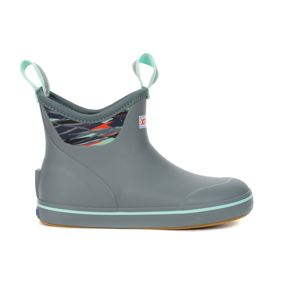 XTRATUF Women's 6″ Trooper Blue/Beach Gloss Ankle Deck Boots