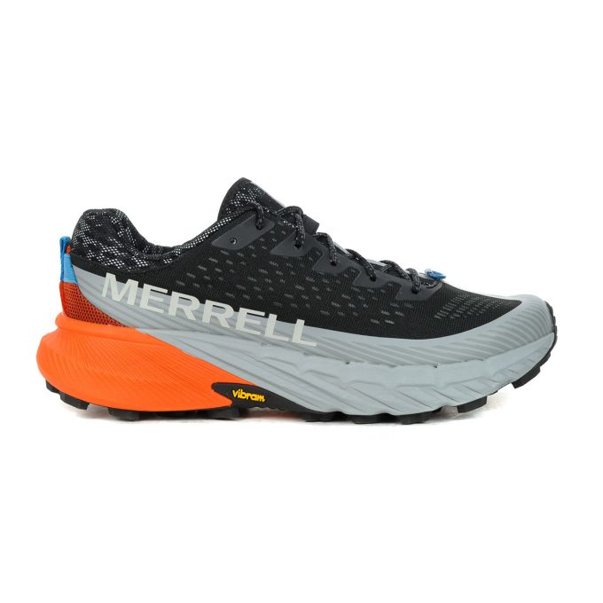 Merrell Men's Agility Peak 5 Black/Tangerine Trail Running Shoes J068051