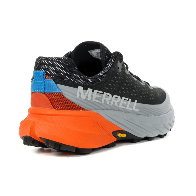 Merrell Men's Agility Peak 5 Black/Tangerine Trail Running Shoes J068051 - Image 3