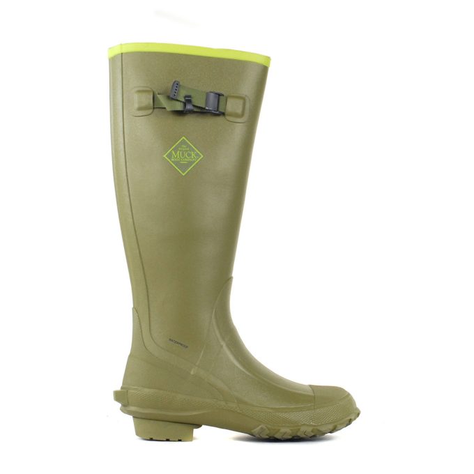 Muck Boots Men's Harvester Tall Olive/Lime Rubber Boots MRBM300S