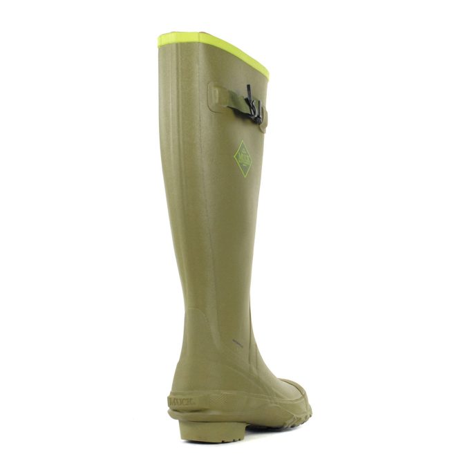 Muck Boots Men's Harvester Tall Olive/Lime Rubber Boots MRBM300S - Image 3